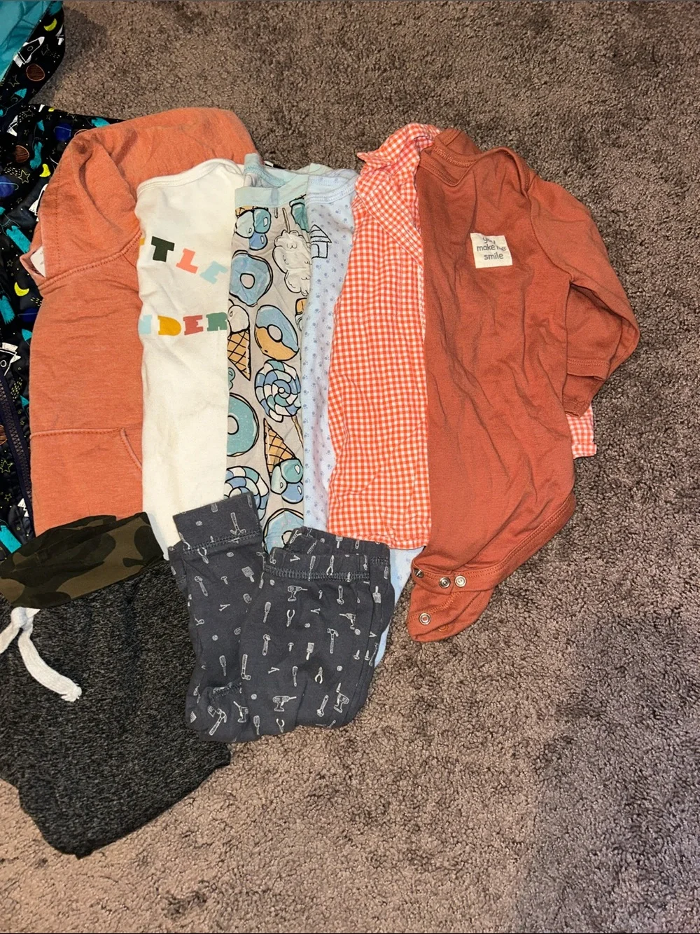Toddler boys 12m raincoat, top & pants bundle!!